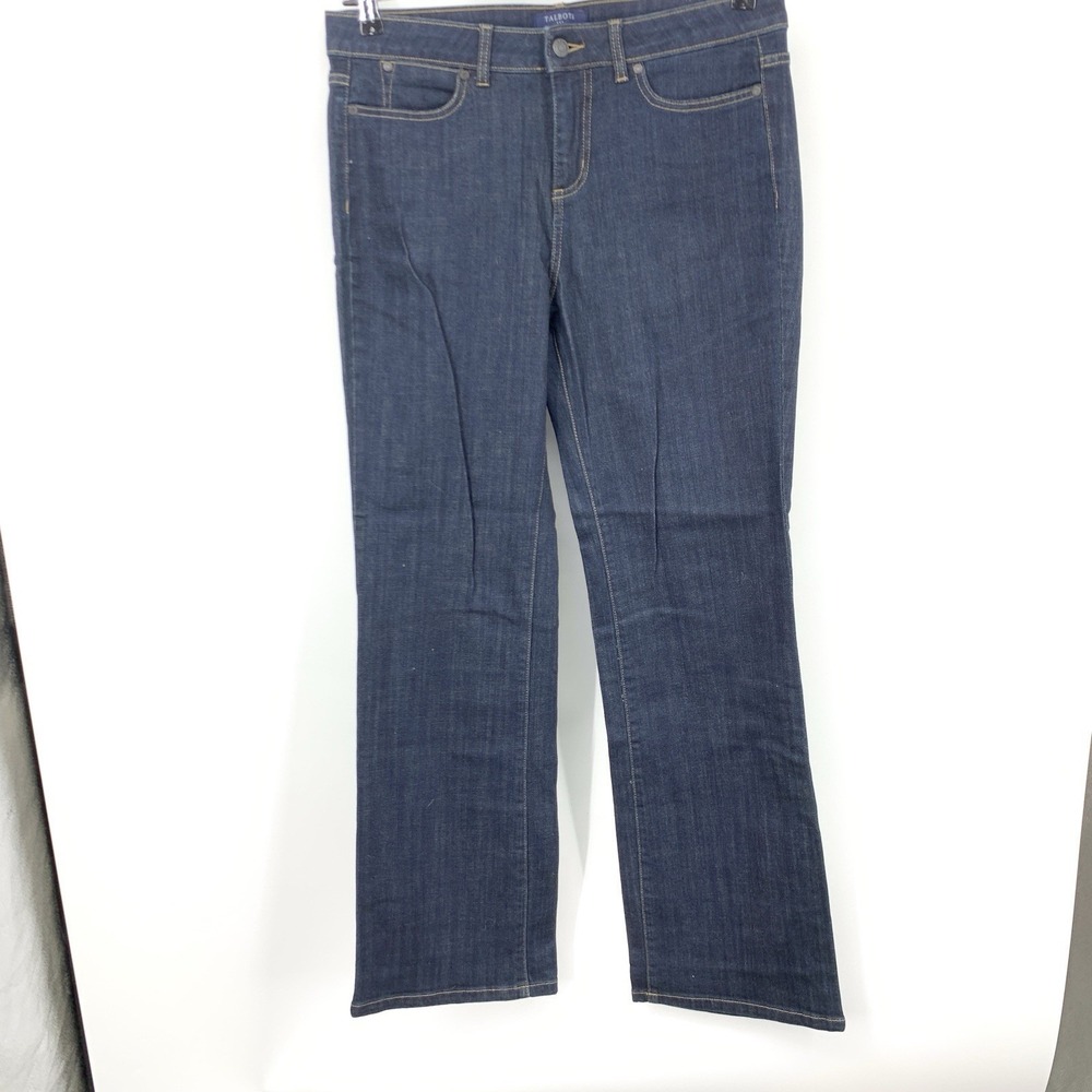 Talbots Women Size 10 Jeans Dark Wash Pants Simply Flattering Straight Stretch